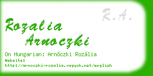 rozalia arnoczki business card
